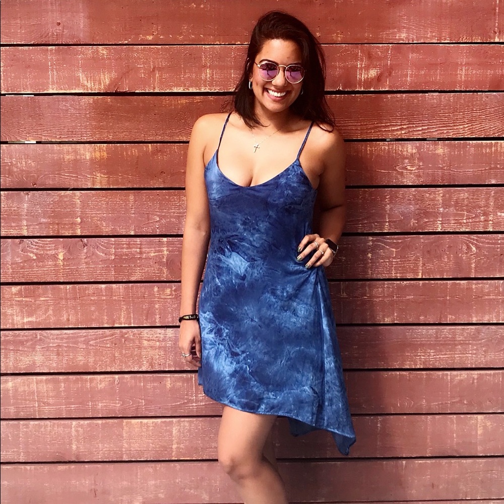Boutique Blue Asymmetrical Dress